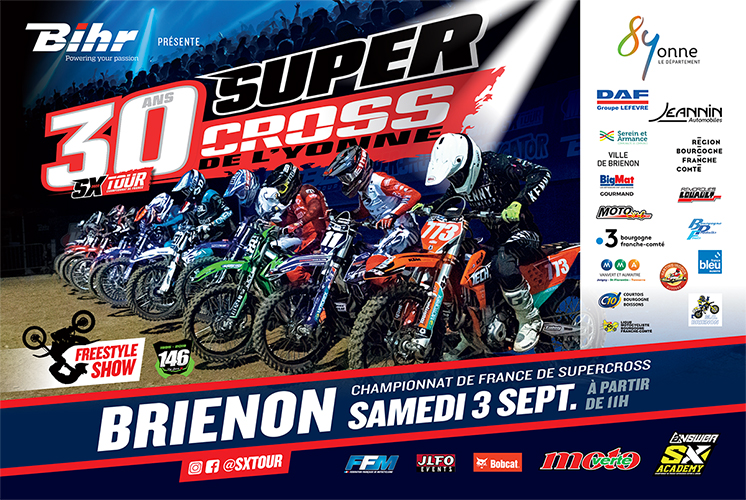 Affiche du Supercross de l'Yonne 2022
