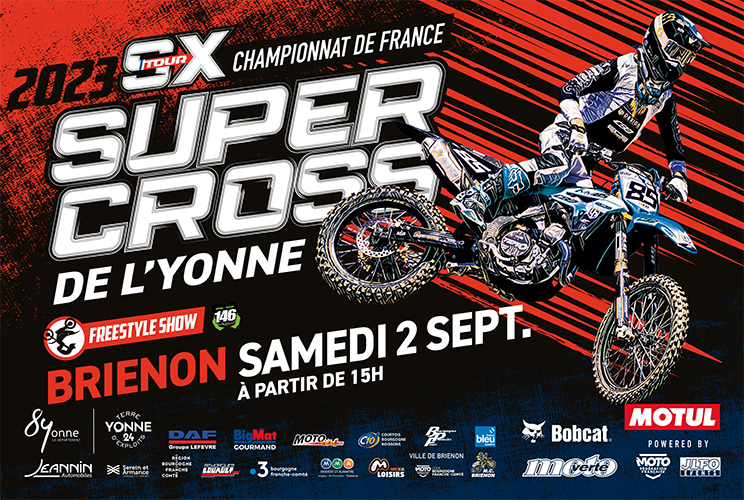Affiche du Supercross de l'Yonne 2023